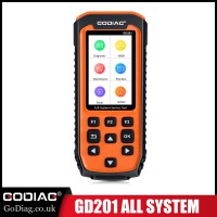 GODIAG GD201 All System All Makes Diagnostics OBD2 Scan Tool Support 29 Hot Special Functions with DPF ABS Airbag Oil Light Reset