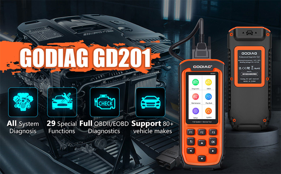 GODIAG GD201 Professional OBDII Diagnostic Tool