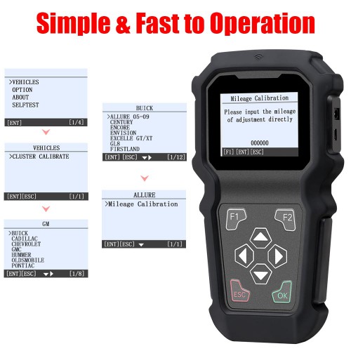 [Ship from US]GODIAG M202 for GM/Chevrolet/Buick Hand-Held OBDII Odometer Adjustment Tool