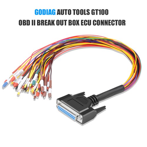 Colorful Jumper Cable DB25 for GODIAG GT100 OBD2 Breakout Box
