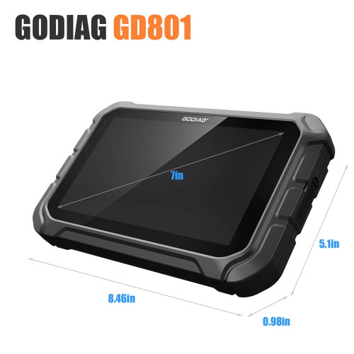 [EU Ship No Tax] GODIAG GD801 OBDII Key Programmer Supports ABS EPB TPMS EEPROM Android Tablet Replaces OBDSTAR X300 DP with Free GT100 OBDII Detector
