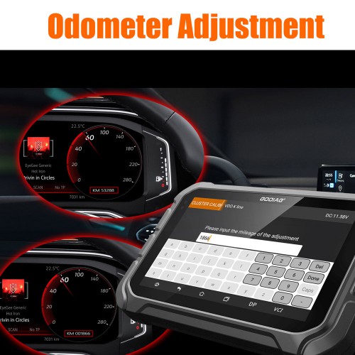 [FLASH SALE] GODIAG GD801 ODOMASTER 7 inch Tablet OBDII Mileage Correction Tool Free Update Online
