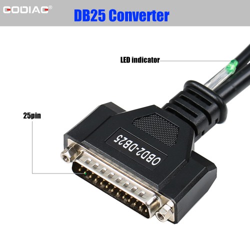 GODIAG OBD2 To DB25 Cable Plus GODIAG GT100 AUTO TOOLS OBD II Break Out Box ECU Connector