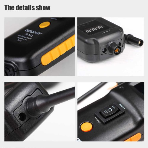 GODIAG GT102 PIRT Power Probe DC 6-40V Vehicles Electrical System Diagnosis/ Fuel Injector Cleaning and Testing/Relay Testing