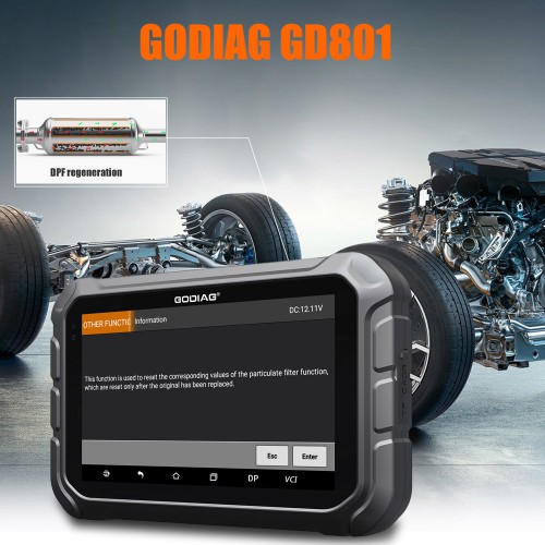 GODIAG GD801 OBDII Key Programmer Android Tablet Supports Mileage Correction Replaces OBDSTAR X300 Pro4 with GT100 Pro