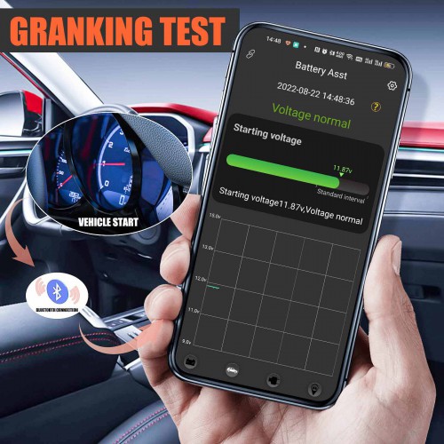 GODIAG GB101 Battery Assistant BlueTooth 4.0 Wireless 6~20V Automotive Battery Load Tester Diagnostic Analyzer Monitor for Android & iOS