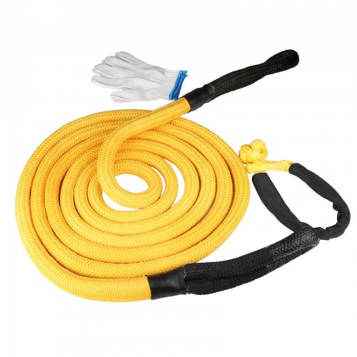 GODIAG Kinetic Recovery Tow Rope 14Tons Pulling Force 20ft/6M 2.5CM Diameter with 2 Soft Shackles for Jeep/ATV/SUV/UTV/Truck/Field Rescue
